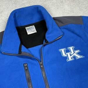 Kentucky Wildcats Jacket Mens Small Blue NCAA Basketball Fleece Full Zip UK